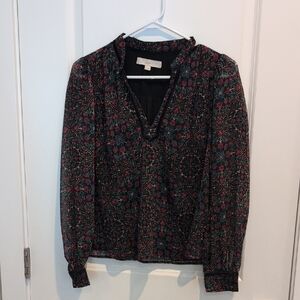 LOFT Elegant Black Blouse